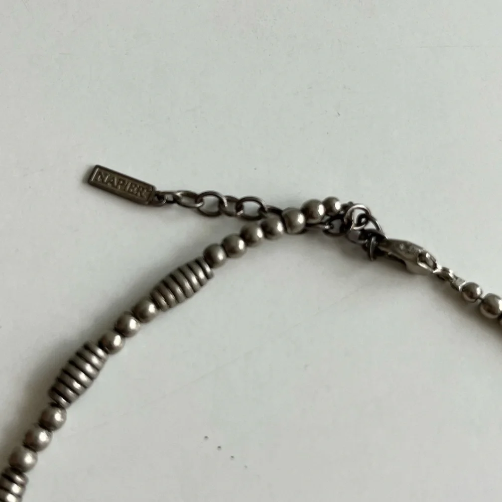 VINTAGE Napier Silver-tone Chocker Necklace